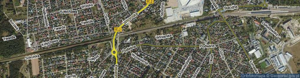 Zdjęcie satelitarne Winiarska ul.